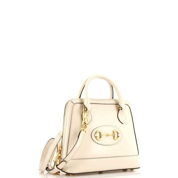 Gucci Horsebit 1955 Top Handle Bag Leather Small Neutral - Picture 2 of 6
